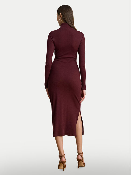 LAUREN RALPH LAUREN LAUREN RALPH LAUREN Úpletové šaty 200980028006 Bordová Slim Fit