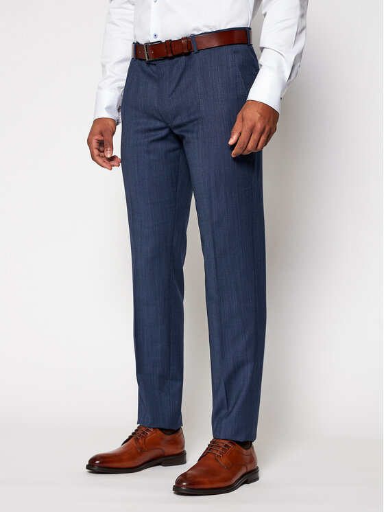 JOOP! JOOP! Garnitur 17 Js-Herby-Blayr-Str 30020187 Granatowy Slim Fit