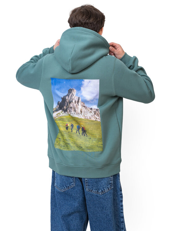 Palto Palto Bluza Hiking Club Zielony Comfort Fit