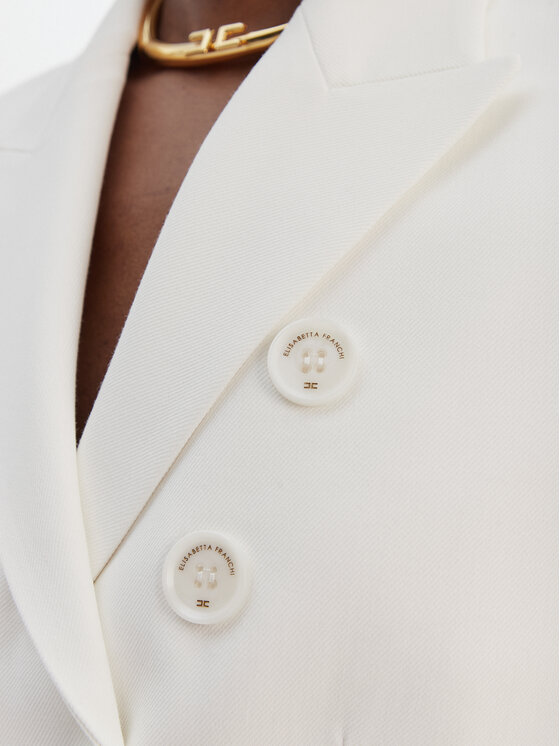 Elisabetta Franchi Elisabetta Franchi Giacca da abito G-I223-61E2-V690 Écru Regular Fit