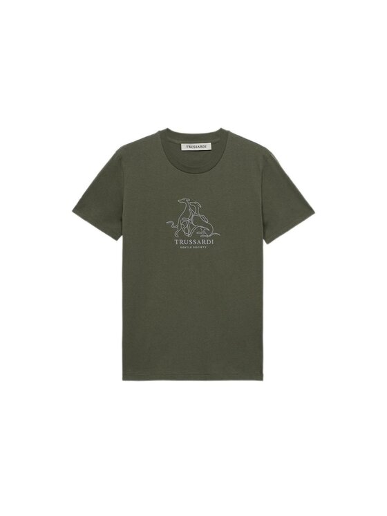 Trussardi Trussardi T-shirt G0278100049N035 Verde Regular Fit