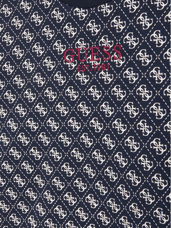 Guess Guess Blúz L5YI18 K8HM4 Sötétkék Regular Fit