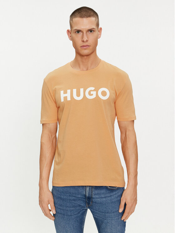 Férfi Póló HUGO, Méret: S, Narancssárga, Dulivio 50467556