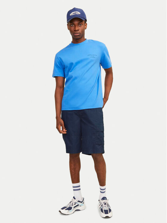 Jack&Jones Jack&Jones Auduma šorti Jpstcole 12253222 Tumši zils Loose Fit