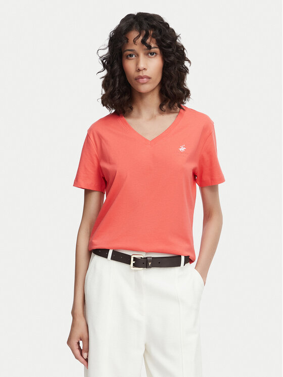 Beverly Hills Polo Club Tricou P-SS26W-TS516518 Coral Regular Fit