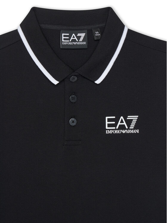 EA7 Emporio Armani EA7 Emporio Armani Тениска с яка и копчета 7B000023 AF12901 UC001 Черен Regular Fit