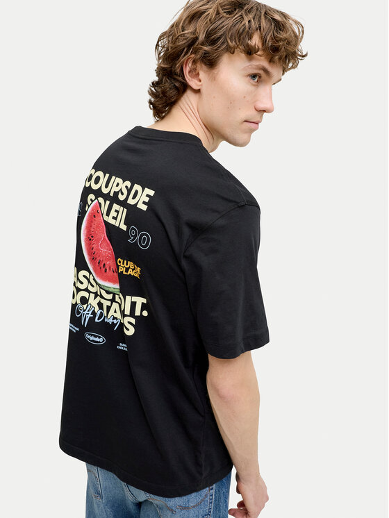 Jack & Jones Jack & Jones Тишърт Riviera 12295202 Черен Regular Fit