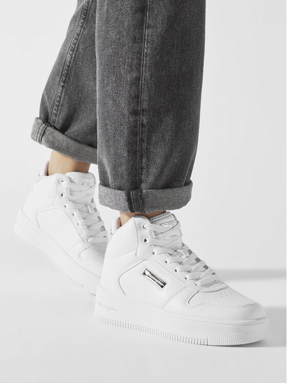 Champion Champion Sneakers Mid Cut Shoe Rebound Platform Mid Metal S11607-WW001 Bianco