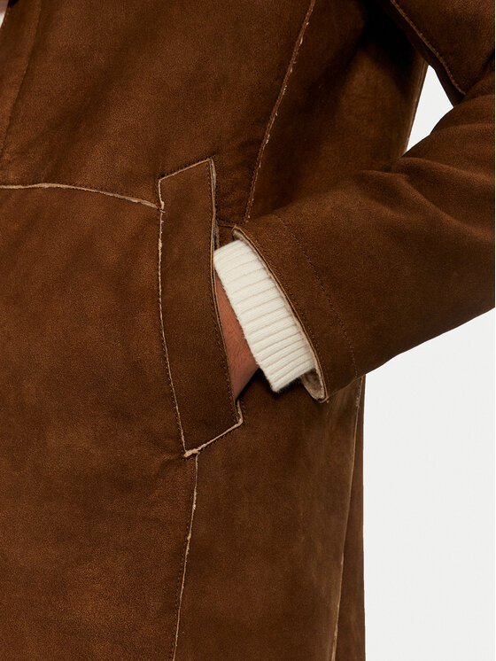 Milestone Milestone Prirodni kožuh Tabeo 431632 21045 Smeđa Regular Fit