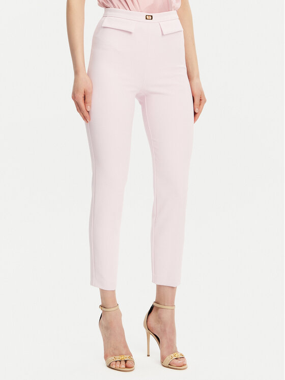 Damskie Spodnie materiałowe Elisabetta Franchi, Rozmiar 40, Różowe, PA-077-51E2-V320