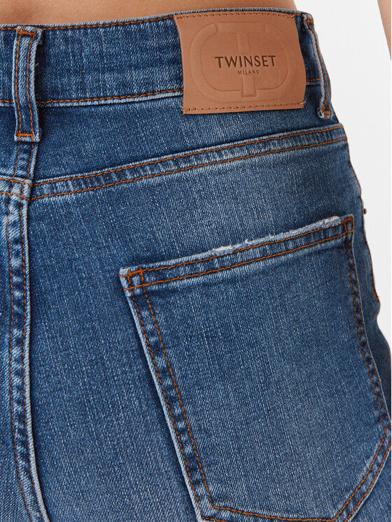 TWINSET TWINSET Džínsy 232TP2440 Modrá Straight Fit