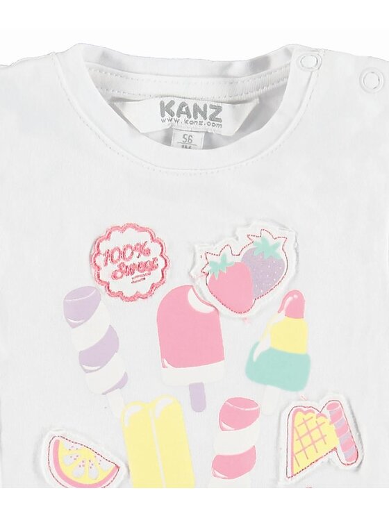 Kanz Kanz T-Shirt 1632213-1000 Biały Basic Fit