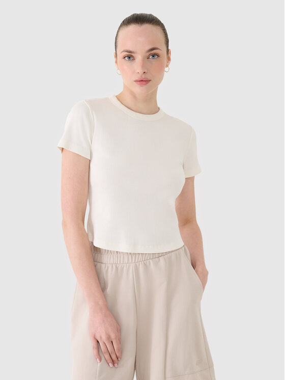 4F 4F T-Shirt SS MIDSHOP TEXTILE Biały Slim Fit