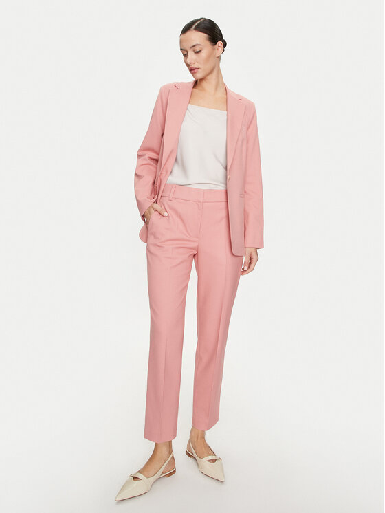 Tommy Hilfiger Tommy Hilfiger Pantaloni di tessuto Core WW0WW39723 Rosa Straight Fit