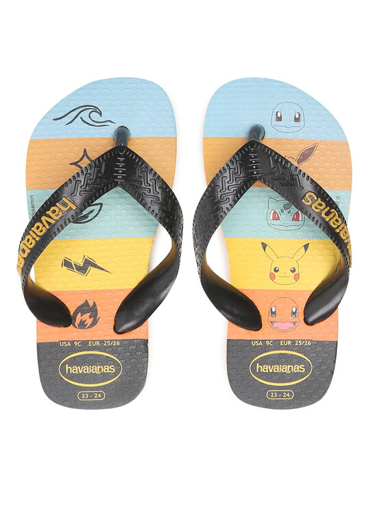 Havaianas Havaianas Šlepetės per pirštą Top Pokemon H41463136362 Juoda