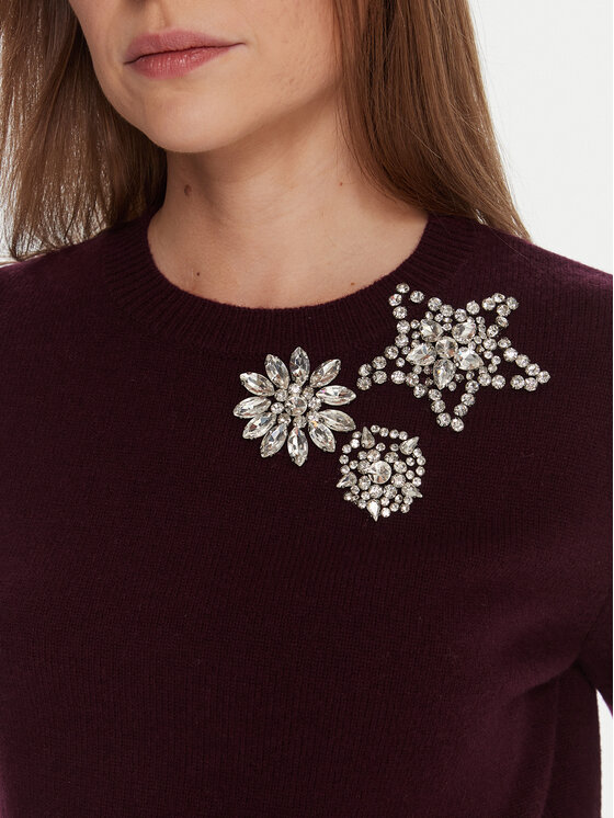 KAOS KAOS Kampsun RI1KT022 Bordoopunane Regular Fit