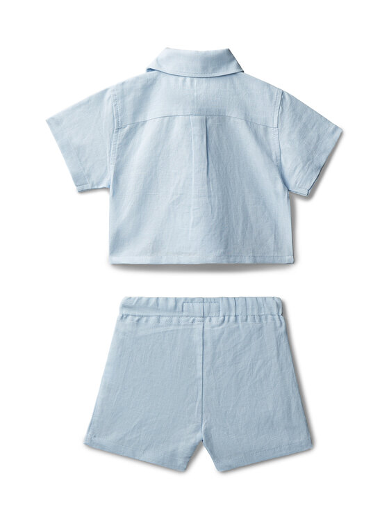 Calvin Klein Jeans Calvin Klein Jeans Σετ πουκάμισο και σορτς υφασμάτινα LVCKSJI13B Ανοιχτό μπλε Regular Fit