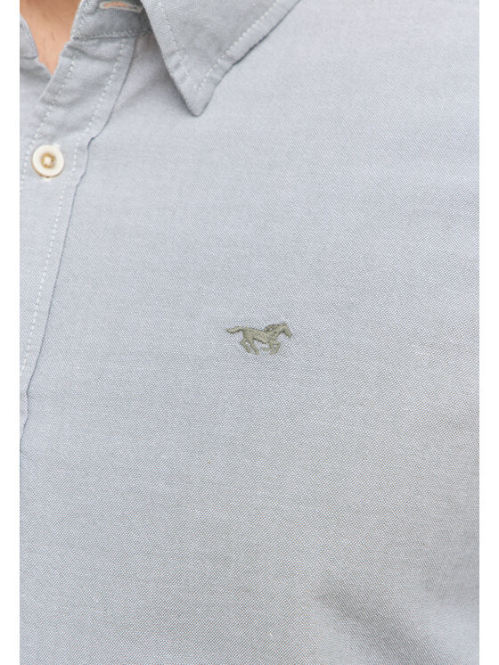Mustang Mustang Koszula Style Edinburg Zielony Slim Fit