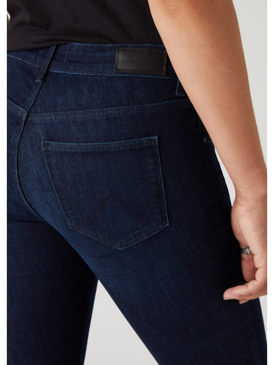Wrangler Wrangler Jeansy SKINNY Niebieski Skinny Fit