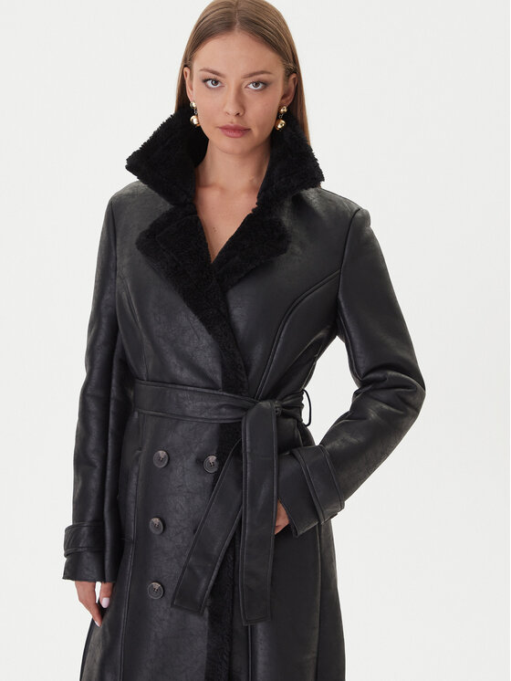 Bardot Bardot Plášť z umelej kože 59622JB1 Čierna Regular Fit