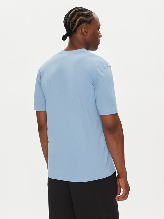 adidas adidas T-Shirt adicolor Trefoil JY3758 Błękitny Regular Fit