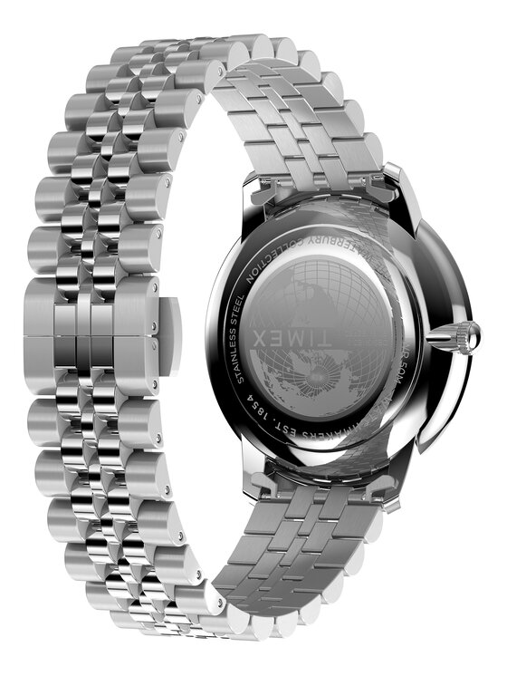 Timex Timex Zegarek TW2Y23300 Srebrny