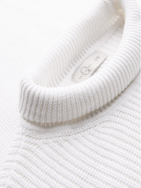 Ombre Ombre Svetr OM-SWTN-0189 Bílá Regular Fit