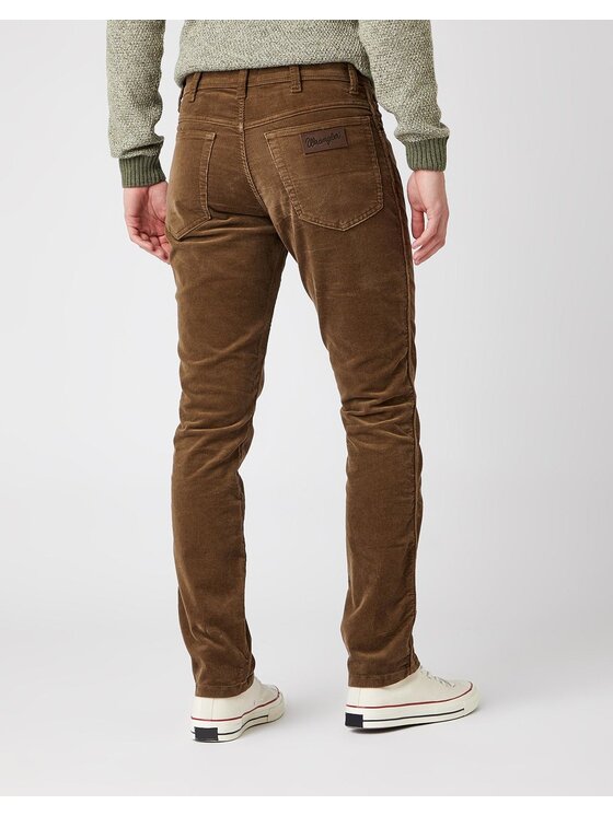 Wrangler Wrangler Pantaloni di tessuto TEXAS SLIM Marrone Slim Fit