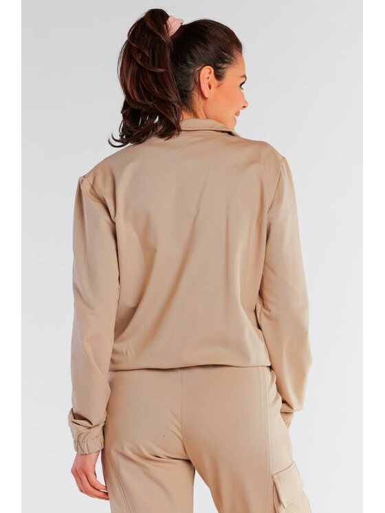Infinite You Infinite You Bluza M246 Beżowy Basic Fit