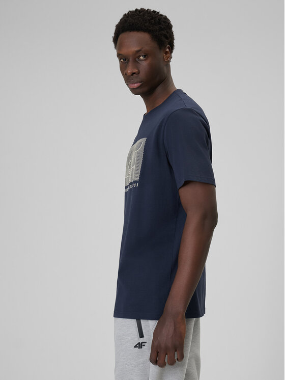 4F 4F T-Shirt COMMERCIAL 12 Granatowy Regular Fit