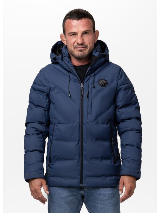 PITBULL PITBULL Kurtka zimowa STANFORD Niebieski Regular Fit