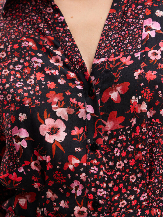 Desigual Desigual Rochie tip cămașă Candela 24SWVW41 Negru Loose Fit