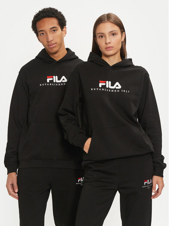 Fila Majica Dugih Rukava Unisex Brunssum FAU0145 Crna Regular Fit