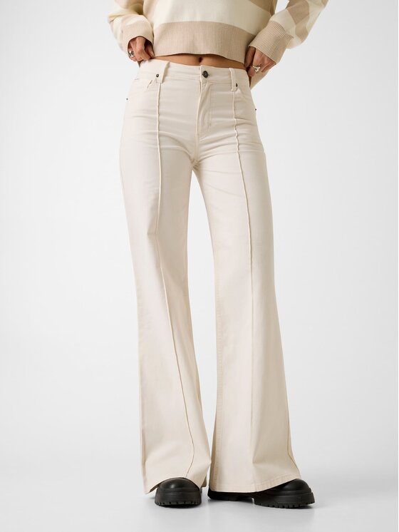 Guess Jeans Guess Jeans Auduma bikses W6RA0R WJ051 Krēmkrāsas Regular Fit