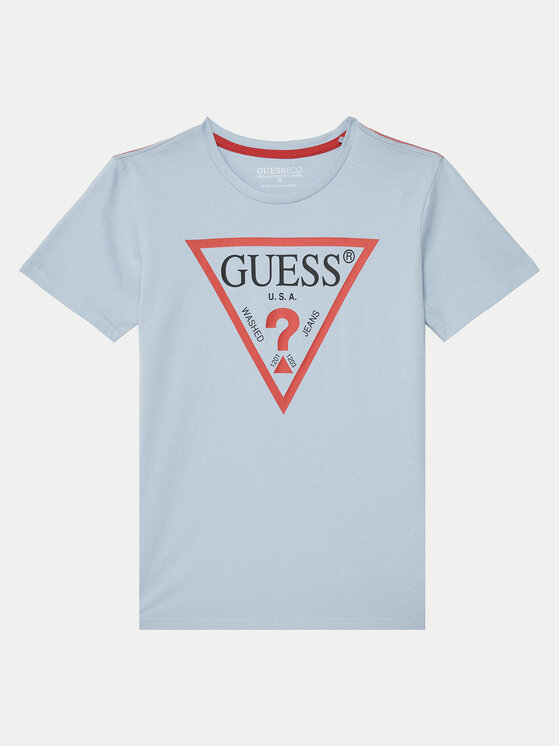 Guess Guess Marškinėliai L73I55 K8HM0 Žydra Regular Fit