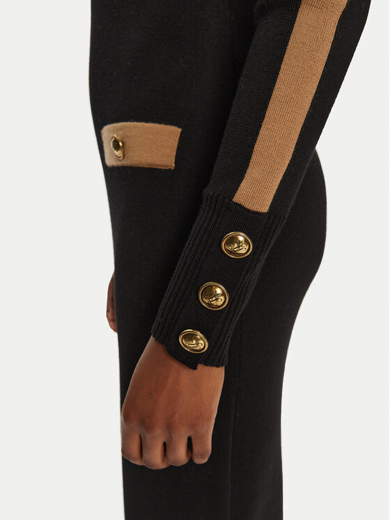 Luisa Spagnoli Luisa Spagnoli Vestito di maglia Marmellata 58484 Nero Regular Fit