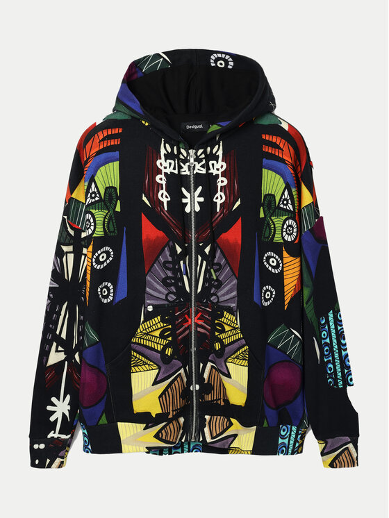 Desigual Felpa MONSIEUR CHRISTIAN LACROIX Cubism 24SWSK36 Multicolore Oversize Modivo