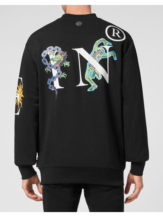 PHILIPP PLEIN PHILIPP PLEIN Mikina 283 Černá Regular Fit