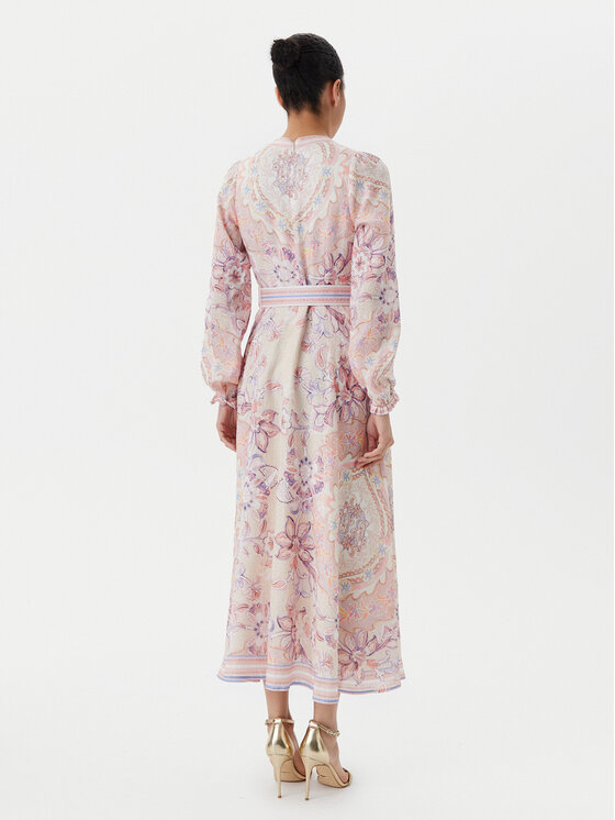 Hale Bob Hale Bob Sukienka letnia with linen 4ZCA612M Beżowy Regular Fit