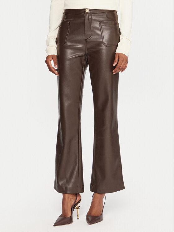 Gaudi Gaudi Pantaloni in similpelle 521FD28002 Marrone Straight Fit