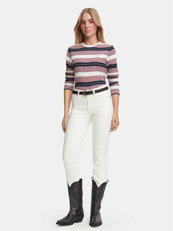 Tommy Jeans Tommy Jeans Bluză Reg Ess Jersey DW0DW23562 Colorat Regular Fit