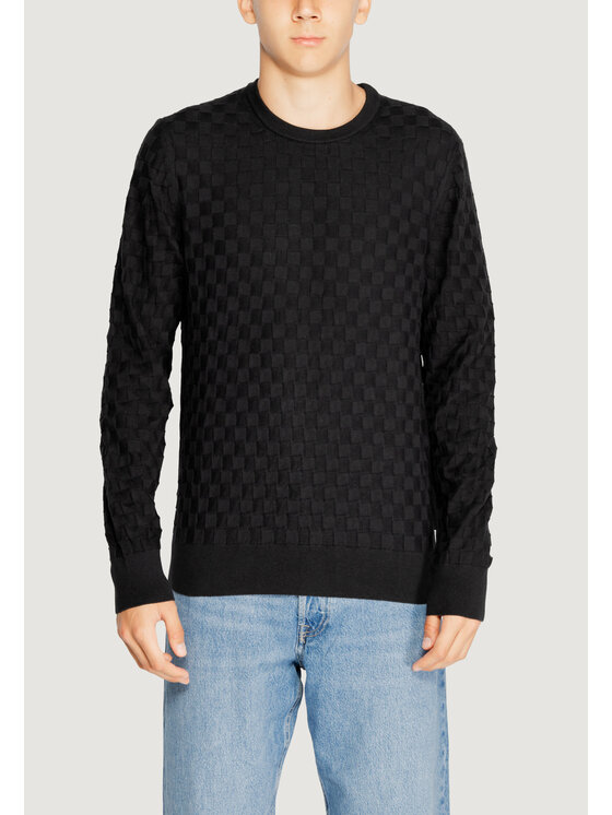 Calvin Klein Calvin Klein Maglione BASKET WEAVE COTTON Nero To Fit