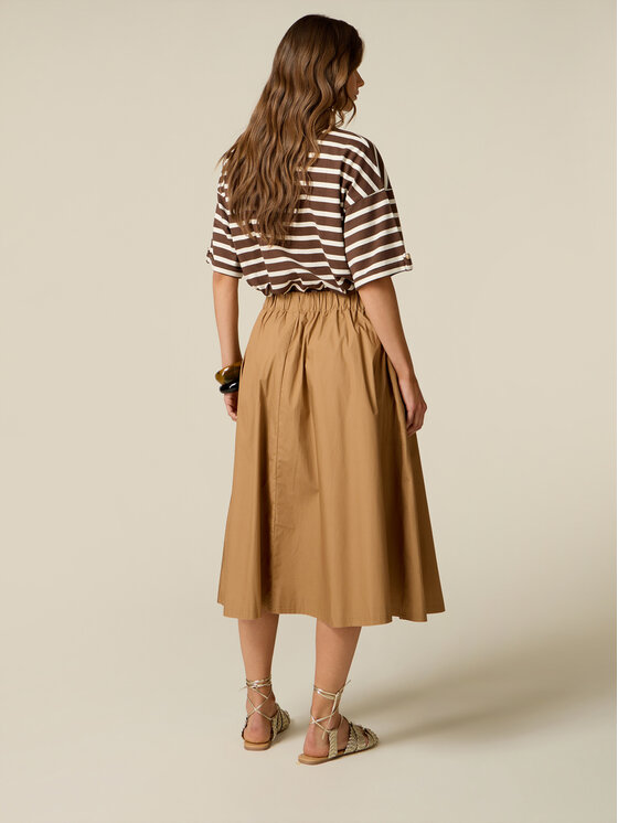 Oltre Oltre Spódnica midi 1001J000295N022 Kremowy Regular Fit