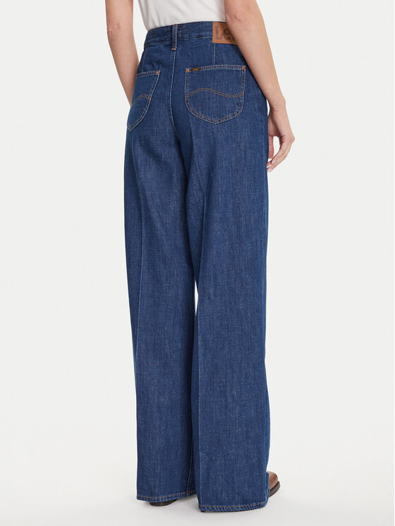 Lee Lee Jeansy Stella 112107279 Granatowy Wide Leg