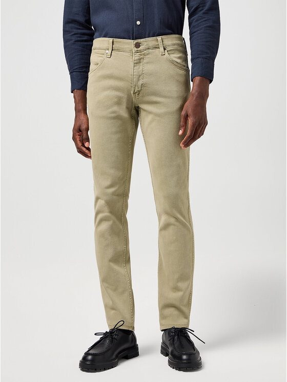 Wrangler Wrangler Spodnie materiałowe GREENSBORO Brązowy Regular Fit