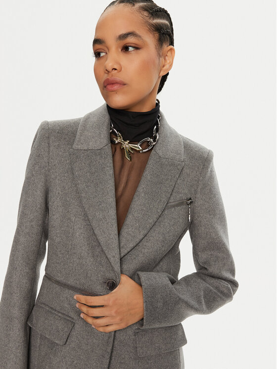 Patrizia Pepe Patrizia Pepe Вълнено палто 2O0166 A171 Сив Regular Fit