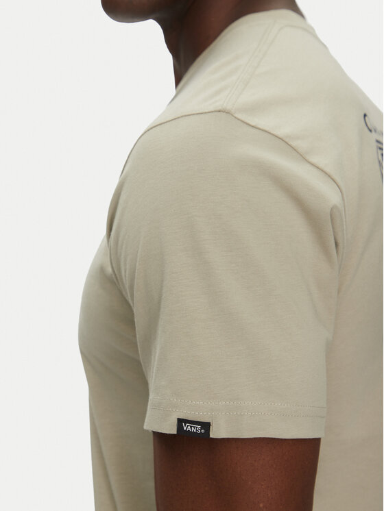 Vans Vans T-shirt Next Stop VN000NHPZUJ1 Bež Regular Fit