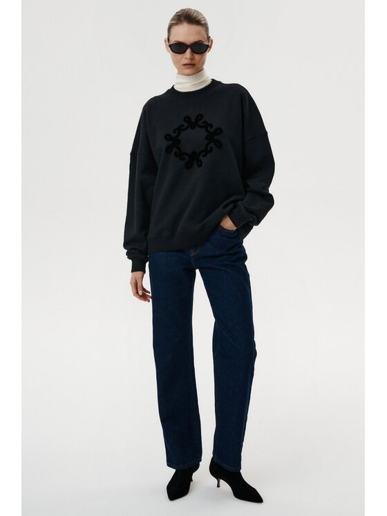 MARI PRETI MARI PRETI Felpa Onera Nero Oversize