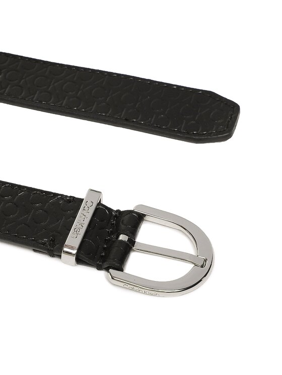 Calvin Klein Calvin Klein Dámsky opasok Ck Must Rnd Belt 25mm Embossed K60K610385 Čierna