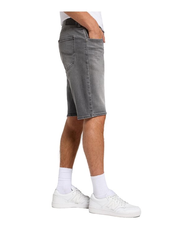 Lee Lee Szorty jeansowe 112363694 Szary Regular Fit